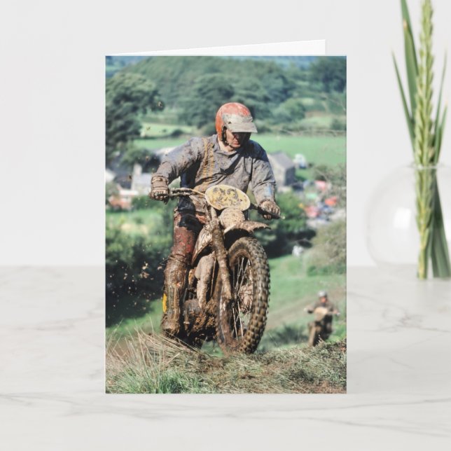 Enduro rider birthday card (Front)