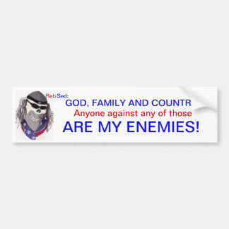 Enemies bumper sticker