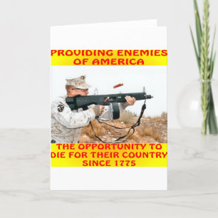 Enemies Of America Die For Their Country 1775 Card