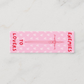 ENEMIES TO LOVERS – Bookmark ⚔️❤️ Mini Business Card