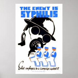 Enemy Is Syphilis 1938 WPA Poster