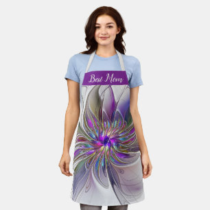 Energetic, Abstract Fractal Art Flower Best Mum Apron