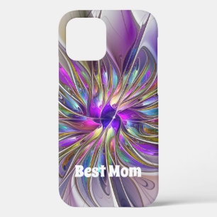 Energetic, Abstract Fractal Art Flower Best Mum iPhone 12 Case