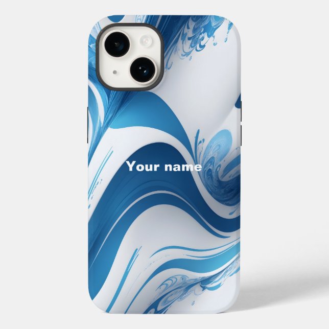 Energetic Blue for Sports Enthusiasts Case-Mate iPhone Case (Back)