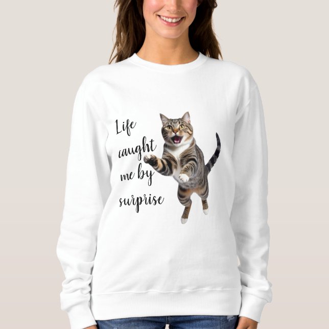 Energetic Cat Leap Sweatshirt (Front)
