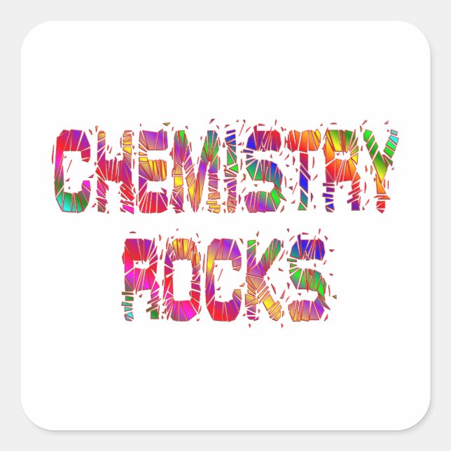 Energetic Chemistry Rocks Square Sticker (Front)