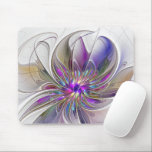 Energetic, Colorful Abstract Fractal Art Flower Mouse Pad<br><div class="desc">A multicolored powerful fantasy flower, 
unique floral Fractal Art.
Design for your mousepad and more.</div>