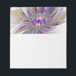 Energetic, Colorful Abstract Fractal Art Flower Notepad<br><div class="desc">A multicolored powerful fantasy flower, 
unique floral fractal art.
Design for your notepad and more.</div>