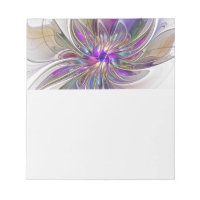 Energetic, Colorful Abstract Fractal Art Flower