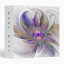 Energetic, Colorful Abstract Fractal Flower Text
