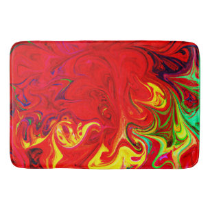 Energetic Colour Burst Pattern Bath Mat