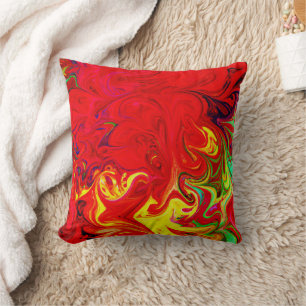 Energetic Colour Burst Pattern Cushion