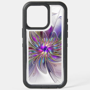 Energetic, Colourful Abstract Fractal Art Flower