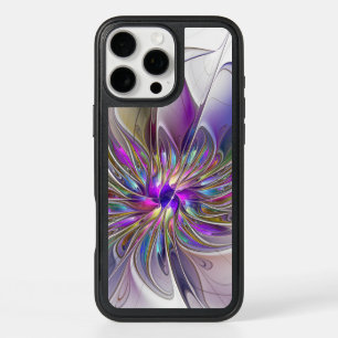 Energetic, Colourful Abstract Fractal Art Flower