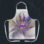 Energetic, Colourful Abstract Fractal Art Flower Apron<br><div class="desc">A multicolored powerful fantasy flower, 
unique floral Fractal Art.
Design for your apron and more.</div>