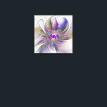 Energetic, Colourful Abstract Fractal Art Flower Canvas Print<br><div class="desc">A multicolored powerful fantasy flower, 
unique floral fractal art.
Design for your canvas print and more.</div>