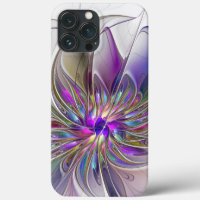 Energetic, Colourful Abstract Fractal Art Flower