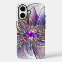 Energetic, Colourful Abstract Fractal Art Flower