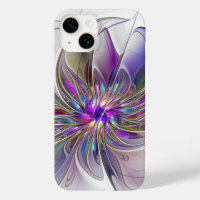 Energetic, Colourful Abstract Fractal Art Flower