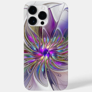 Energetic, Colourful Abstract Fractal Art Flower Case-Mate iPhone 14 Pro Max Case