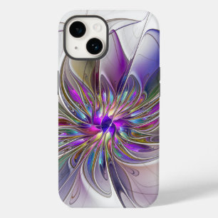 Energetic, Colourful Abstract Fractal Art Flower Case-Mate iPhone 14 Case