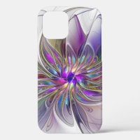 Energetic, Colourful Abstract Fractal Art Flower