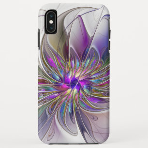 Energetic, Colourful Abstract Fractal Art Flower Case-Mate iPhone Case