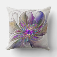 Energetic, Colourful Abstract Fractal Art Flower