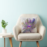 Energetic, Colourful Abstract Fractal Art Flower Cushion<br><div class="desc">A multicolored powerful fantasy flower, 
unique floral Fractal Art.
Design for your throw pillow and more.</div>