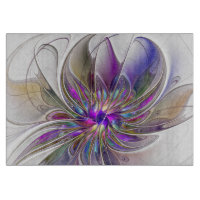 Energetic, Colourful Abstract Fractal Art Flower