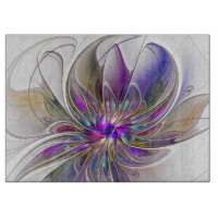 Energetic, Colourful Abstract Fractal Art Flower