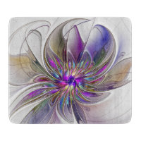 Energetic, Colourful Abstract Fractal Art Flower