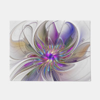 Energetic, Colourful Abstract Fractal Art Flower