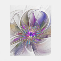 Energetic, Colourful Abstract Fractal Art Flower