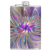 Energetic, Colourful Abstract Fractal Art Flower