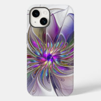 Energetic, Colourful Abstract Fractal Art Flower