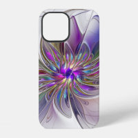 Energetic, Colourful Abstract Fractal Art Flower