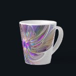 Energetic, Colourful Abstract Fractal Art Flower Latte Mug<br><div class="desc">A multicolored powerful fantasy flower, 
unique floral Fractal Art.
Design for your latte mug and more.</div>