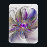 Energetic, Colourful Abstract Fractal Art Flower Magnet<br><div class="desc">A multicolored powerful fantasy flower,
unique floral fractal art.
Design for your magnet and more.</div>