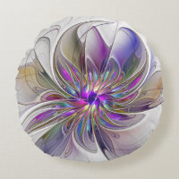 Energetic, Colourful Abstract Fractal Art Flower