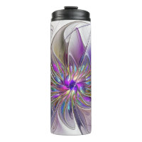 Energetic, Colourful Abstract Fractal Art Flower
