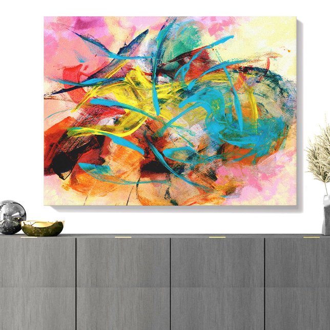 Energetic Colourful Abstract Painting Canvas Print (Creator Uploaded)