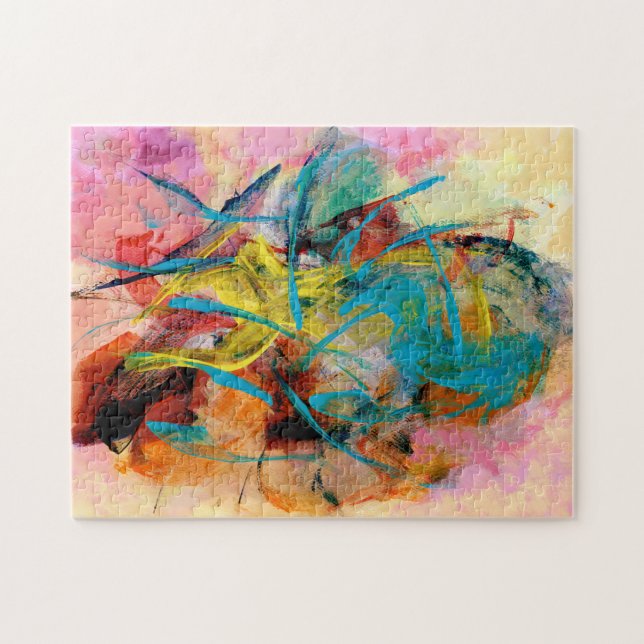 Energetic Colourful Abstract Painting Jigsaw Puzzle (Horizontal)