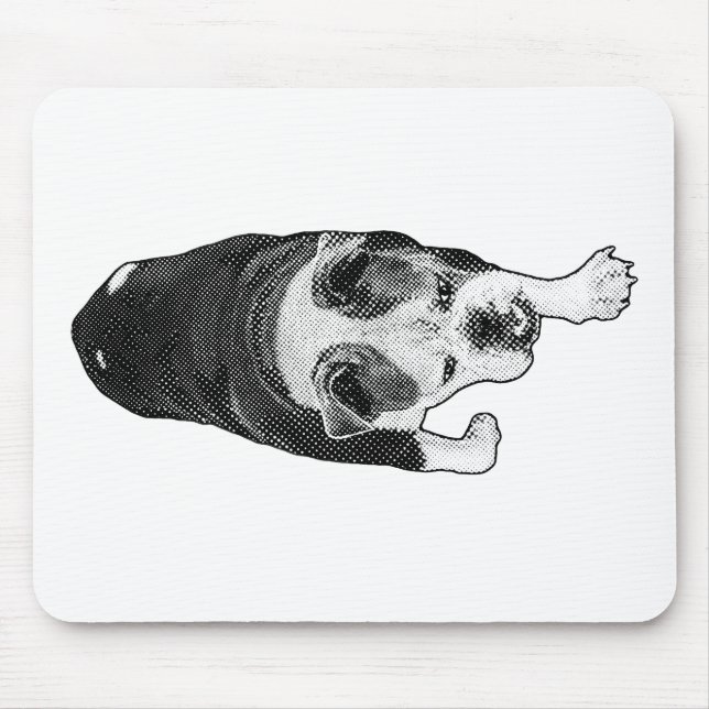 Energetic Dot Dog Sharpens Daily Desk Creativity Mouse Pad (Front)