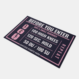 Energetic Entrance Decor - Workout Fun Doormat