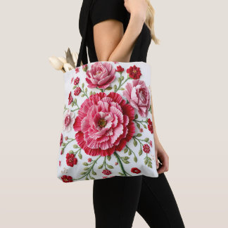 Energetic & Frequency January Birth Flower Tote Bag