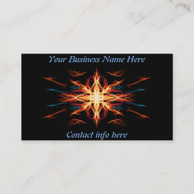 Energetic Geometry- Fire Element Business Card (Front)