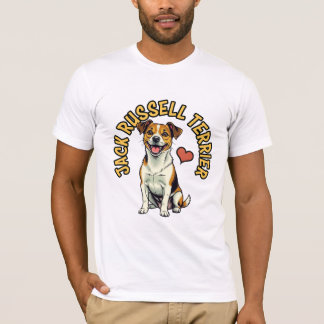 Energetic Jack Russell Terrier Portrait T-Shirt