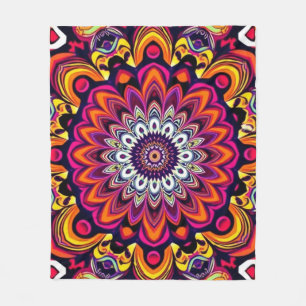 Energetic Mandala Fleece Blanket