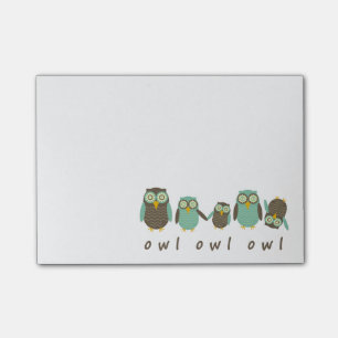 Energetic Owls Post-it Notes